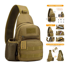 HUNTVP Herren Brusttasche Militär Sling Bag ...