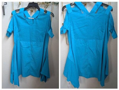 #ad #ad NWT Aqua Oblique Creations $335 SZ 0 Oversized Generous S M L Strappy Tunic Dr $100.00