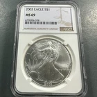 2003 SILVER Eagle, NGC MS69 (89666)
