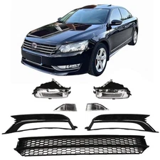 Front Bumper Lower Grille & Fog Light Reflector Corner Lamp 