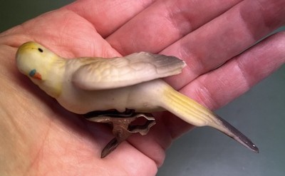 Rare Japan Yellow Bird Clip Vintage Tree Ornament.