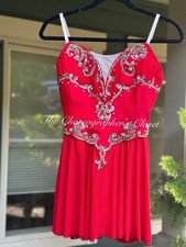 Professional Red Gold Cupid Diana Walpurgis Lyrical Ballet Dress Adult XS Teen