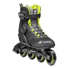 ROLLERBLADE Men's Macroblade 84 Boa Black and Lime Roller Skates 073706001A1