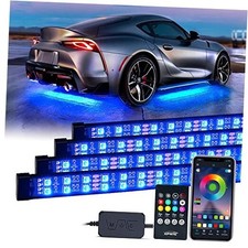 RGB Car Underglow Bluetooth Lights Strip Kit, Underbody Neon Accent Double Row