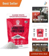 Classic White Monk Fruit Sweetener with Erythritol - Sugar Free, 1 LB Bag
