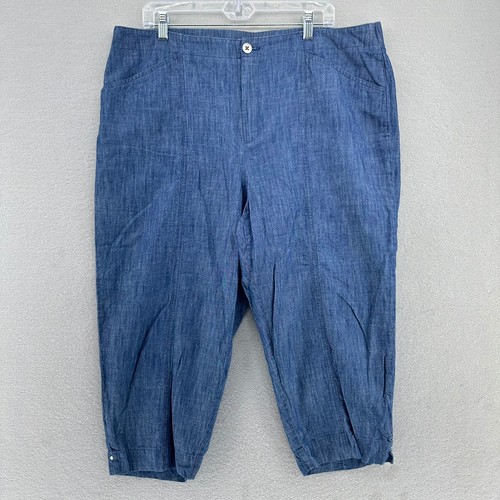 Chico's Caprihose Damen Übergröße 3 blau Denim Gummizug 39x20 Baumwolle Lyocell - Bild 2 von 9