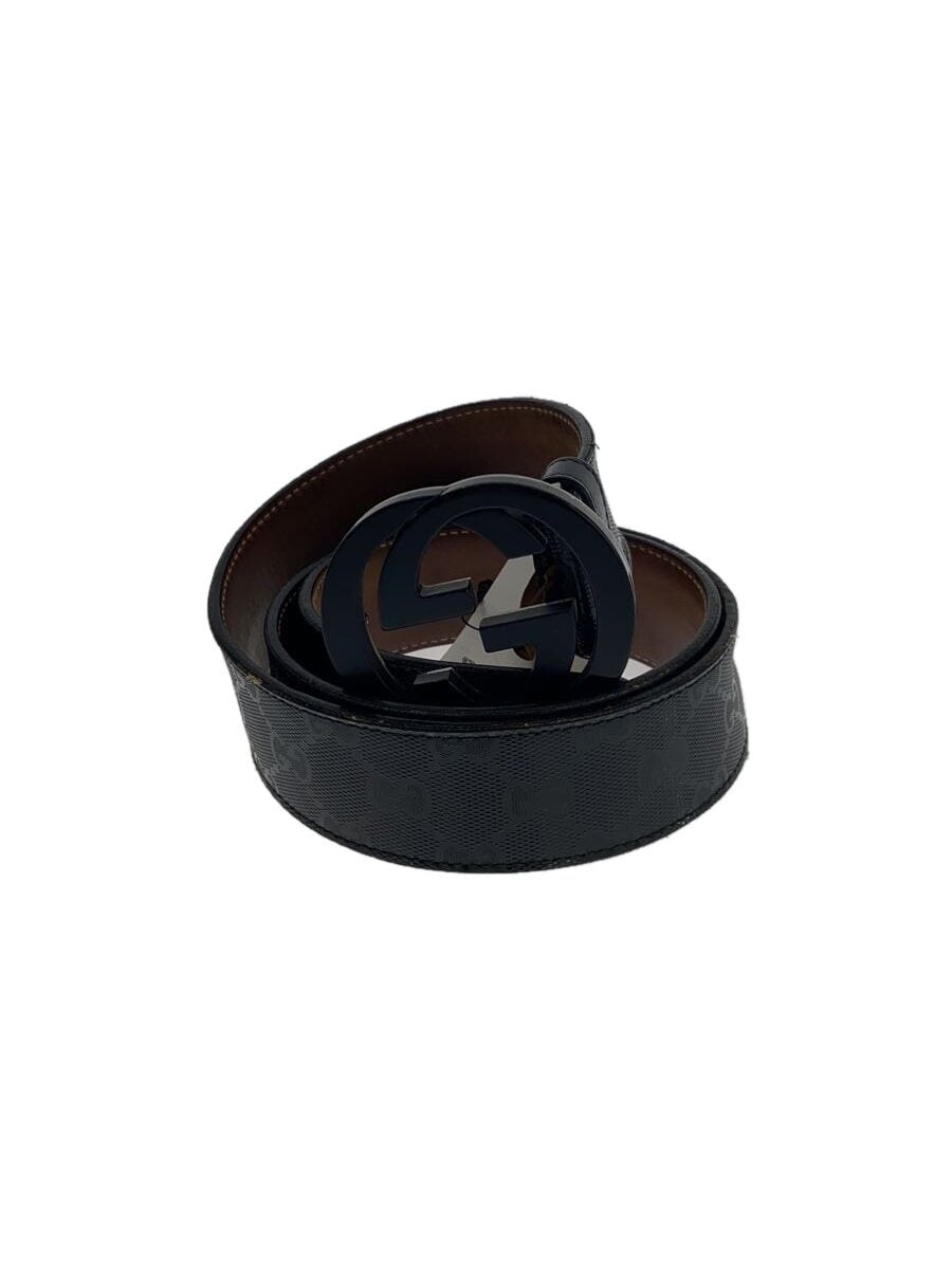 GUCCI Black Leather Belt for Men with Minor Scuffs Model 223891