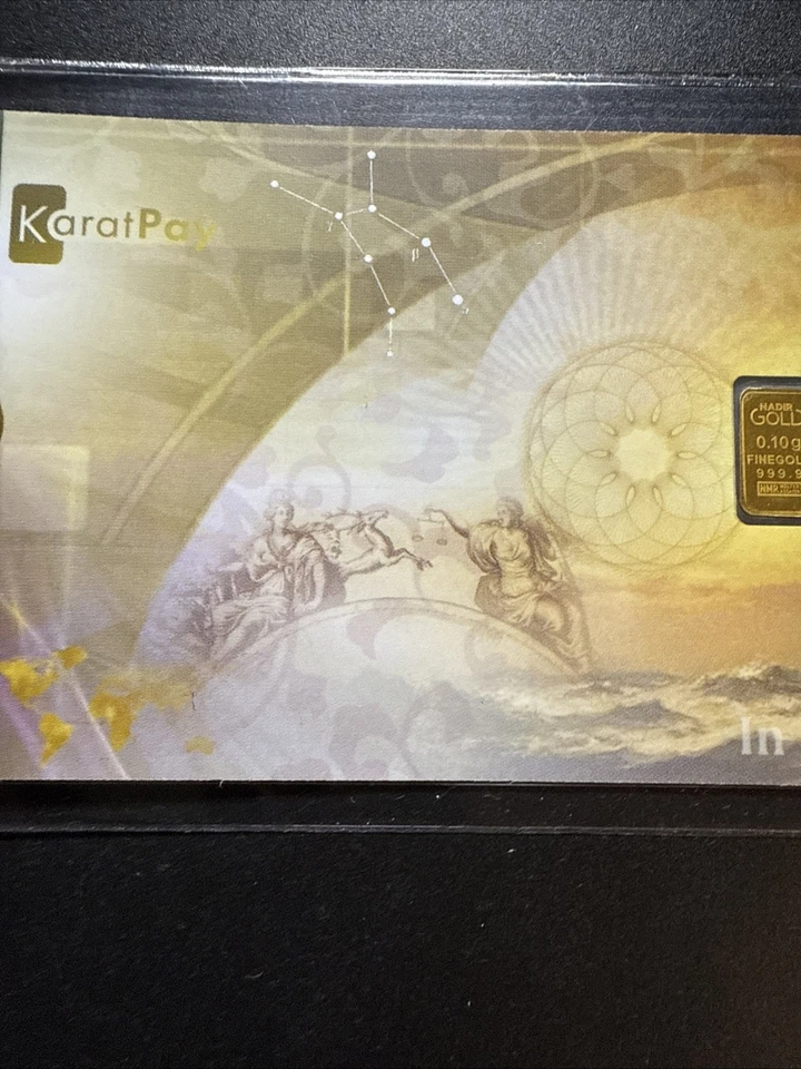 Barra de oro de 24k Nadir 0,10 gramos lingotes de oro 999,9 Karatpay oro en efectivo Foto 4 de 4