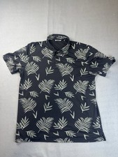 Travis Mathew Polo Golf Shirt Mens XXL Resort Town All Over Print Black