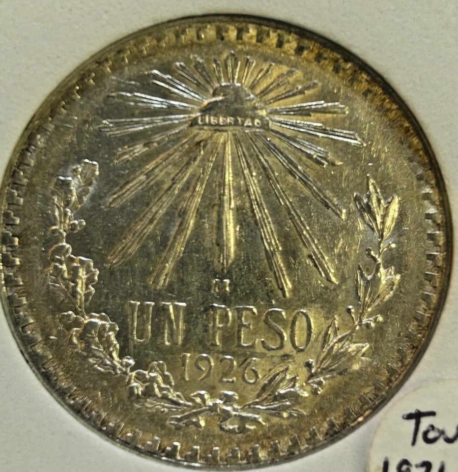 1926 Beautiful Mexico Mint Silver Peso - Nice Lusture - Image 3 of 4