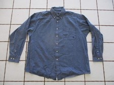 Ariat Shirt Mens Size XL Blue White Long Sleeve Button Down Cotton Western Logo