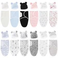 3xPack 0-12 Months 100% Cotton Baby Swaddle Wraps Swaddle Wrap for New Born Kids