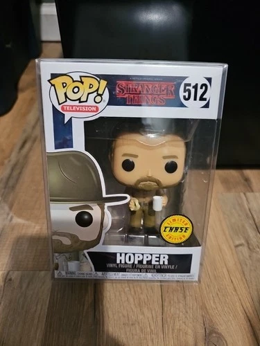 Funko Pop - Hopper 512 CHASE *FREE PROTECTOR* Stranger Things