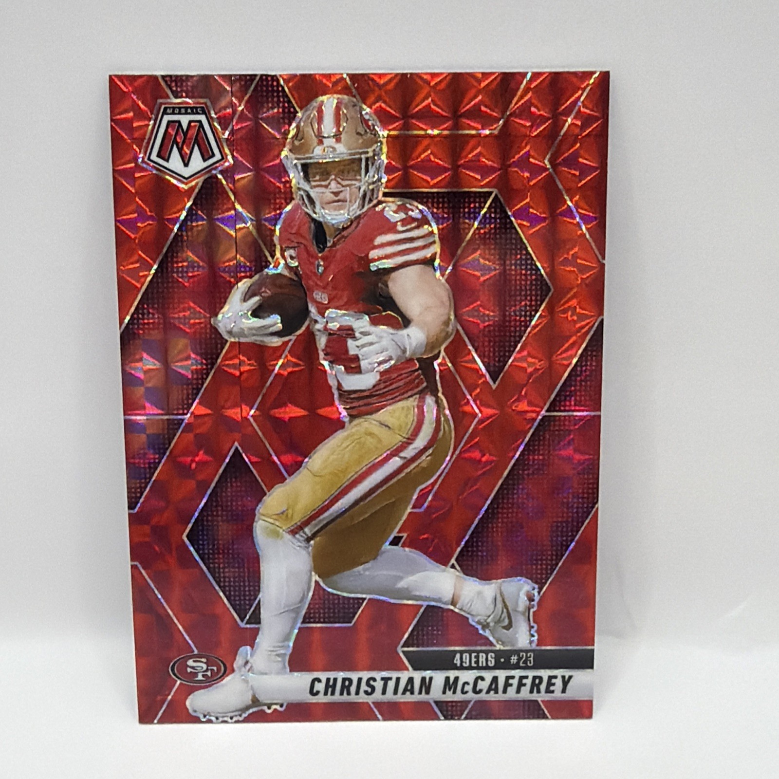2025 Panini Mosaic - Christian McCaffrey #179 Red Mosaic Prizm