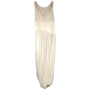 cut out dress designer Waist Cut-Out Sheath in Cotton Silk Color:Ivory(As Picture) sculpted silhouette mocha tie dye dress Indian Women's Soft Jute