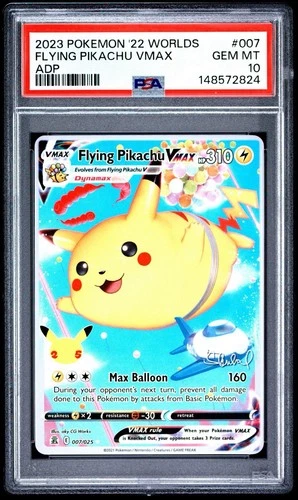 PSA 10 - Flying Pikachu VMAX 007/025 25th Celebrations Worlds 2022 ADP POP 44