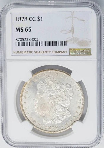 1878-CC Morgan Silver Dollar $ MS65 NGC 950897-5