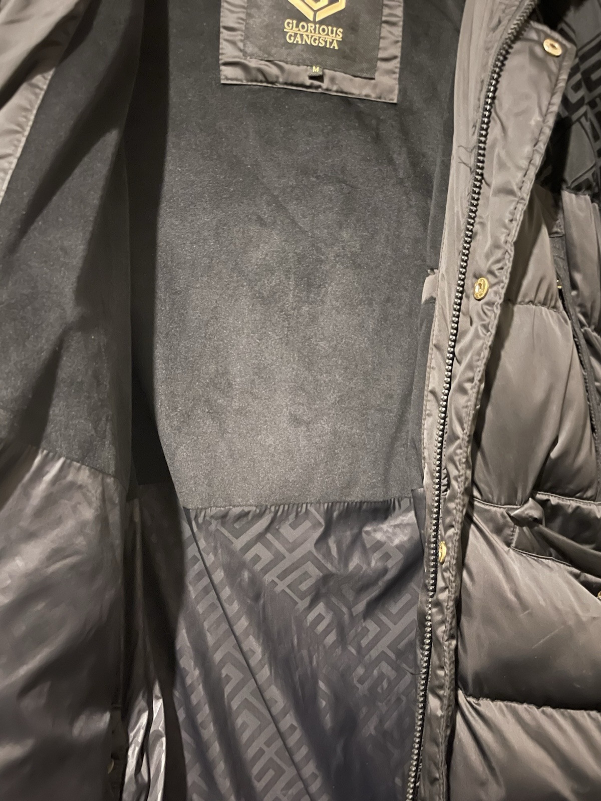 Glorious Gangsta Black M Size Puffer Jacket image 5