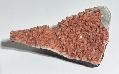 Seltene orange - rote Heulandit Kristalle auf Chalzedon Matrix Geode Fragment Edelstein