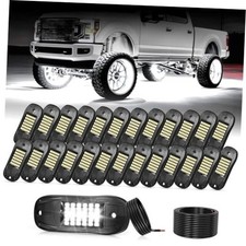 6500k White Rock Lights, IP68 Waterproof 36 LEDs SMD Chips Underglow 25 Pods