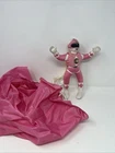 Vintage Pink Power Ranger Plush W/ Parachute Kenner 1995 Mighty Power Rangers