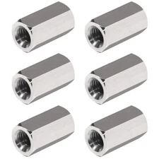 US Stock 6pcs M8 x 1.25 x24/40mm Stainless steel Long Coupling Hex Nut Connector