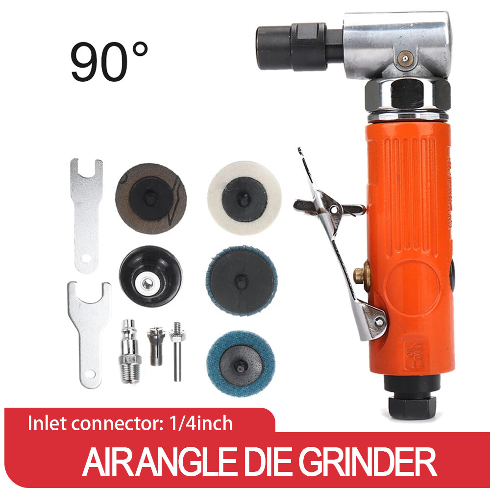 11Pcs 90° Air Angle Die Grinder Tool 1/4