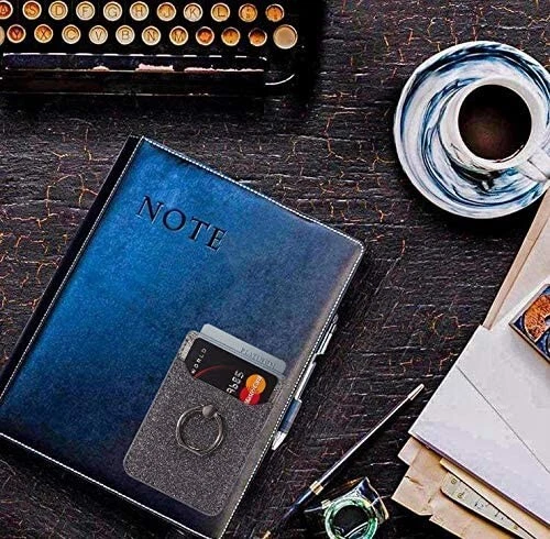 2-Pack Phone Card Holder With Ring Grip For Back of Phone Adhesive Card Pocket - Image 3 of 4