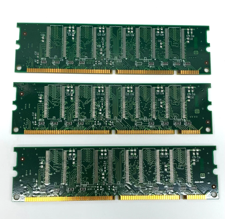 Lote de 3 Memoria Viking PC100 SDRAM PC100-322-620 PE4641U4SN3-3226C 168 Pin Foto 2 de 2