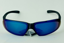 Sport Sunglasses For Men, 100 UVA-UVB Protection, Black / Blue Knot Reflective