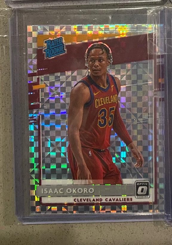 2020-21 Panini Optic Isaac Okoro CHECKERBOARD PRIZM SSP Rated Rookie #155 RARE