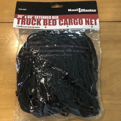 Haulmaster Truck Bed Cargo Net 36”X60” Extended Bed Coated NonMarring