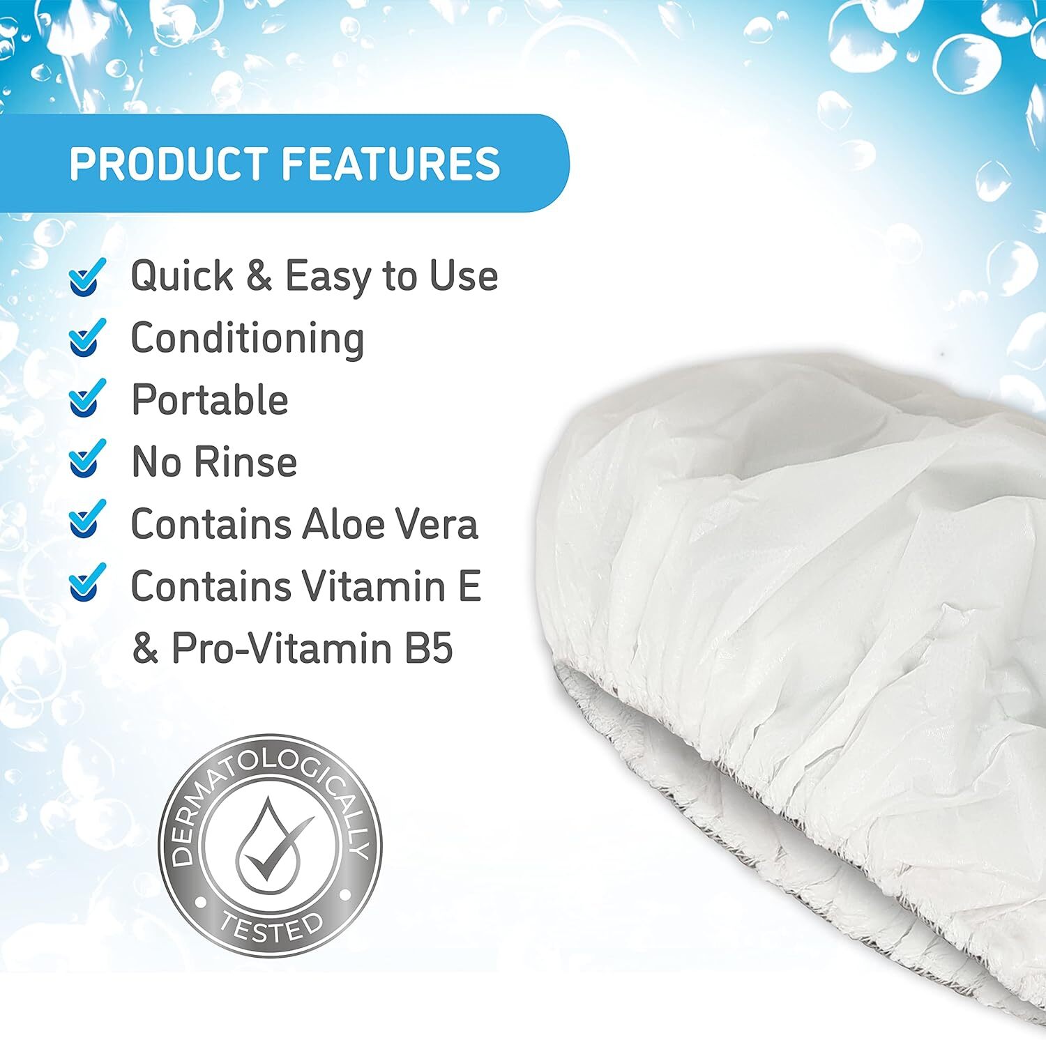 Pack of 5, Luxura, Shampoo Cap, Conditioning, No Rinse Fast & Free