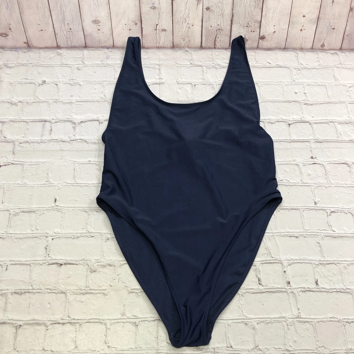 Forever 21 Women Swimwear Swimsuit One Piece Size Large Blue B104 23