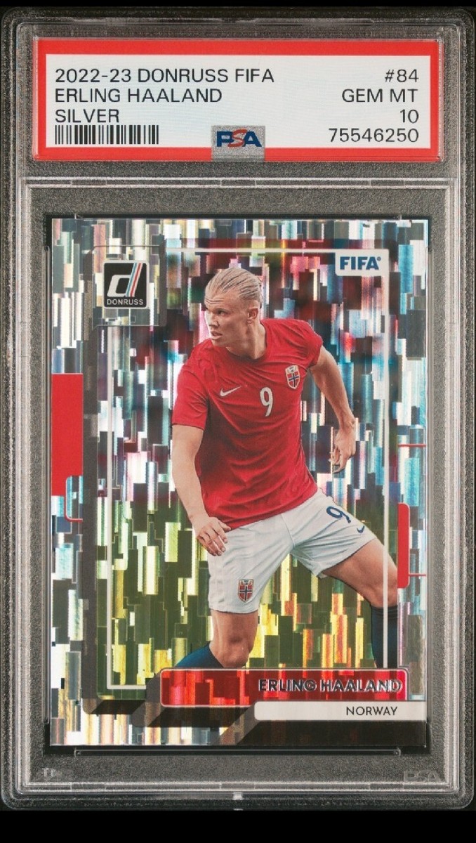 2022-23 Donruss FIFA Erling Haaland #84 Silver PSA 10 (Pop 2022-23 Donruss FIFA Erling Haaland #84 Silver PSA 10 (Pop