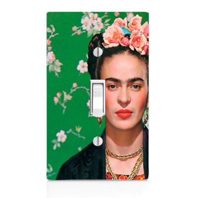 Frida Kahlo, Flowers Switch Cover, Home Decor, Night Light, Cabinet knob, Outlet