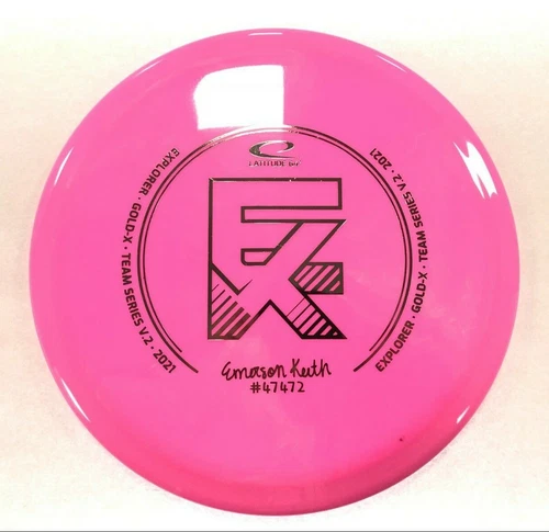 DISC GOLF LATITUDE 64 EMERSON KEITH TEAM GOLD-X EXPLORER FAIRWAY 174g PINK