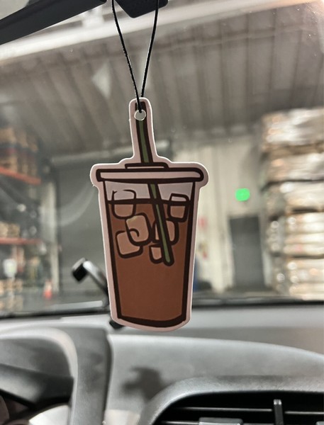 Ambientadores de aire para café helado, divertidos ambientadores colgantes de café helado lindo coche