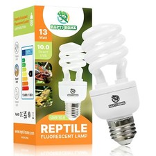 UVB Reptile Light 10.0 13W Desert UVA UVB Bulb for Reptiles Compact Desert Te...