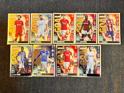 LOT 8 VERSCHIEDENE METALLKARTEN TOPPS MATCH ATTAX 2021/22 GOAL MACHINE SELTEN