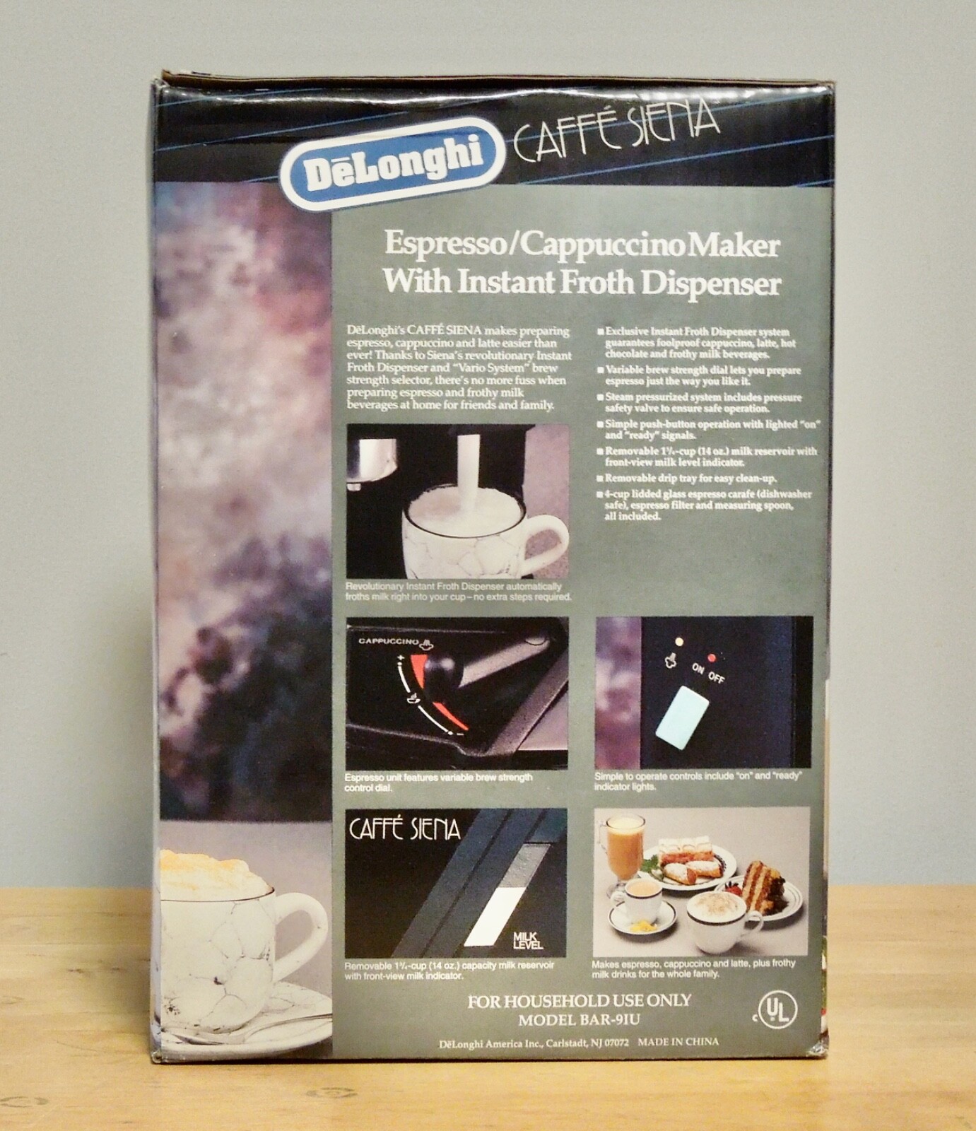 Brand New 1990s DeLonghi CAFFE SIENA Espresso/Cappuccino Maker  Model BAR-9IU