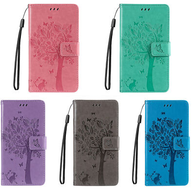 Leather Tree Cat Wallet Phone Case For Vivo V70 V60 Y04 V40 Y78 S18 V30 Y38 Y18
