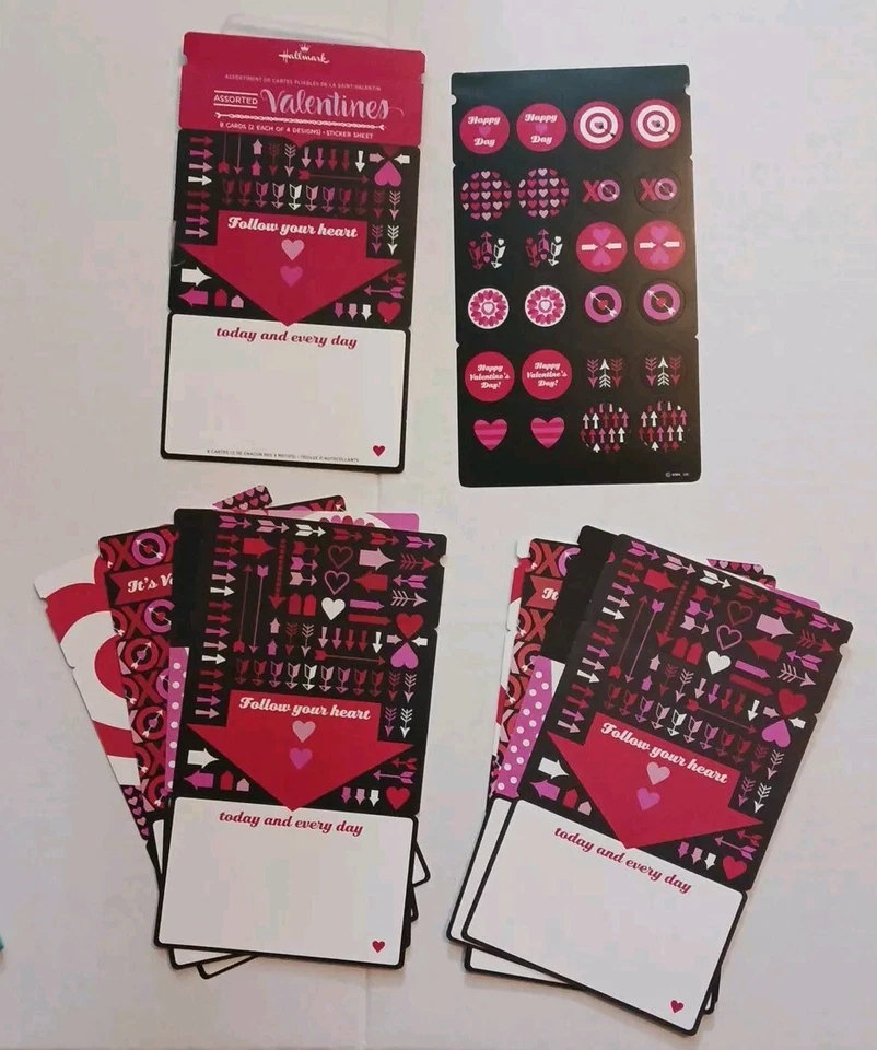 Hallmark 2 Packages Of 8 Valentine's Cards Total Of 16 Cards - Image 3 of 4