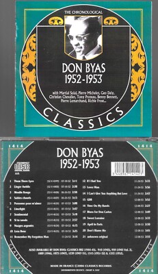 DON BYAS 1952-53-CLASSICS CD JUST REISSUED NEW SEALED