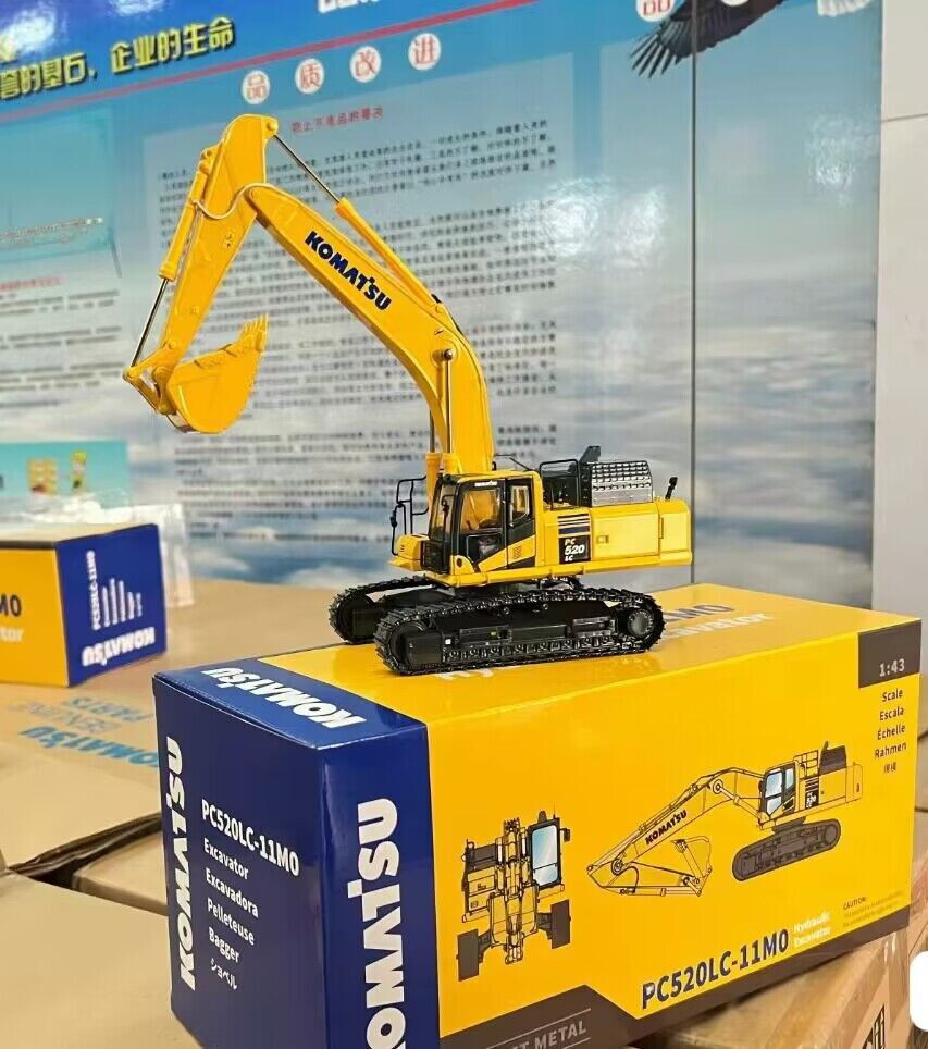 RARE! Komatsu PC520LC-11MO Hydraulic Excavator 1:43 DieCast RARE! Komatsu PC520LC-11MO Hydraulic Excavator 1:43 DieCast