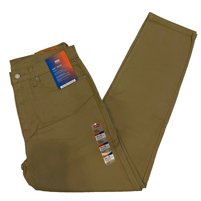 Mens Levis 502 Taper Stretch Twill Pants Jeans 34X32 #0639 Harvest Gold W34L32