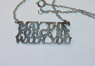 スターウォーズ May The Force Be With You ネックレス STAR WARS MAY THE FORCE BE WITH YOU VINTAGE 1970's SILVER 16