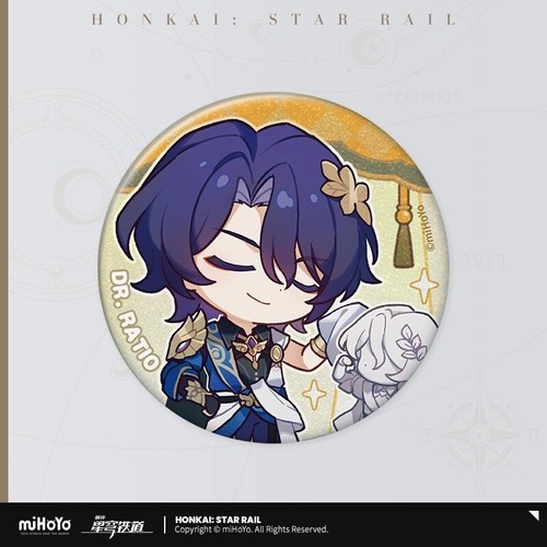 Hoyoverse Official Honkai: Star Rail New Year Greetings Pin Aventurine Acheron - Imagen 5 de 8