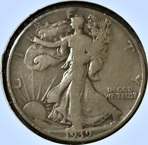 1939-D Silver Walking Liberty Half Dollar - VG