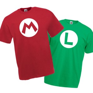camiseta luigi mario